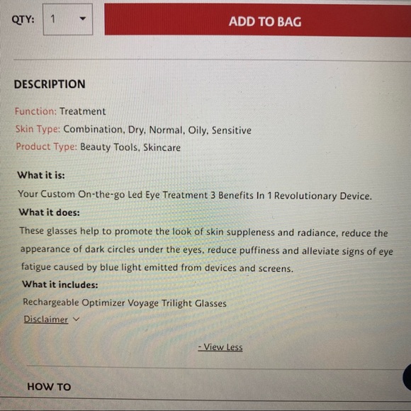 NIB Sealed Skin Inc Optimizer Voyage Tri-Light Glasses for Bright Eyes - Picture 5 of 5